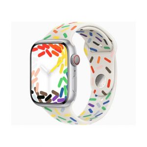 Apple Watch Series 9 Silver Aluminum Case With Sport Band-GPS &amp; Cellular-45 mm-Pride Edition