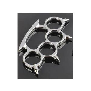 Aaka Brass Steel Hand Punch Knuckle Silver (0003)
