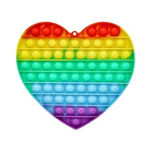 Singaar Collection Fidget Rainbow Heart Pop Bubble Toy