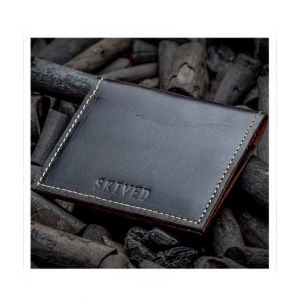 Snug Be Fold Leather Wallet/Card Holder For Men Charcoal (CC-01)