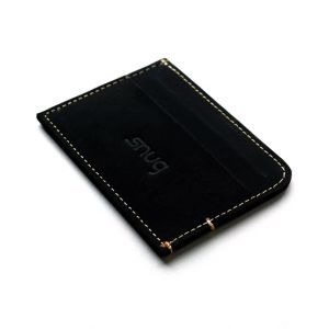 Snug Leather Card Holder/Wallet For Men Matte Black (BN-002)