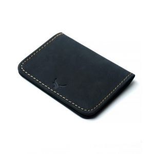 Snug Leather Card Holder/Wallet For Men Matte Black (BN-003)
