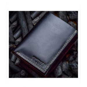 Snug Tri Fold Leather Wallet For Men Charcoal (CC-03)