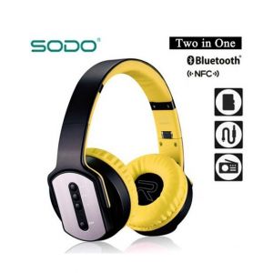 SODO MH2 2 In 1 Twist-out Wireless Bluetooth Headphone Yellow
