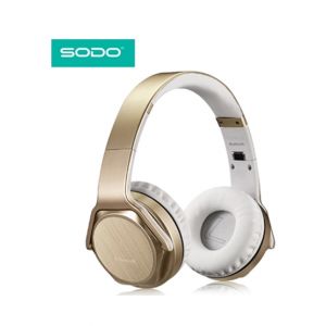 SODO MH3 2 In 1 Twist-out Wireless Bluetooth Headphone Gold