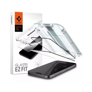 Spigen EZ Fit Screen Protector Case For Apple iPhone 15 Pro Pack of 2 (AGL06873)
