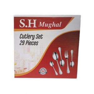 Stainless Steel 29 Pcs Cutlery Spoon Set - Silver
