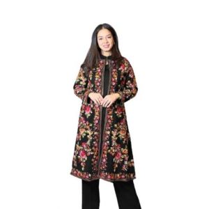 Azhari Traders Embroidered With Inner And Trouser Suit 3pcs -Black