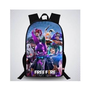 Traverse Free Fire Digital Printed School Bag (T613TWH)