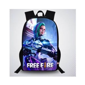 Traverse Free Fire Digital Printed Backpack (T618TWH)