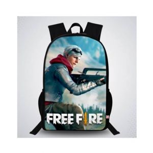 Traverse Free Fire Digital Printed School Bag (T619TWH)