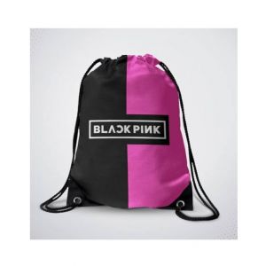 Traverse Black Pink Digital Printed Drawstring Bag (T675DRSTR)