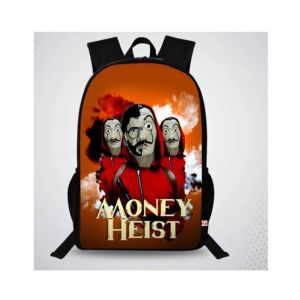 Traverse Money Heist Digital Printed Backpack (T788TWH)
