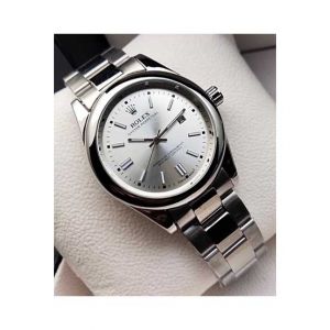 TFH Oyster Perpetual Chain Watch For Men Silver