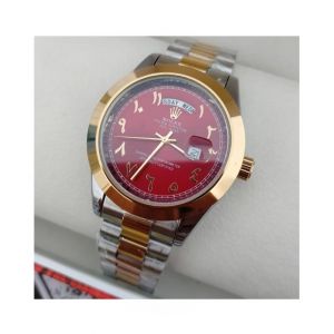 TFH Perpetual Arabic Dial Chain Watch For Men Red