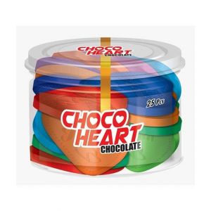 The House Of Confectionary Choco Heart Chocolate Jar 25 Pcs