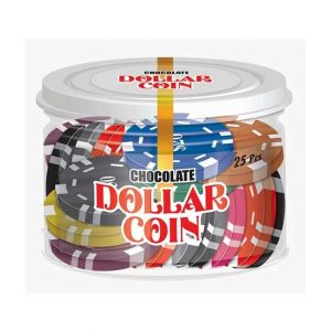 The House Of Confectionary Dollar Coin Chocolate Jar 25 Pcs
