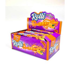 The House Of Confectionary Rolli Orange Wafer Stick Pack Of 24
