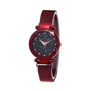 The Rubian Store Ladies Magnetic Watch Red