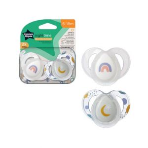 Tommee Tippee Night Time Pacifier 6-18M Pack Of 2 (TT 533473)