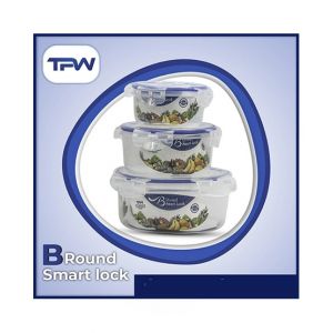 TPWfamily Round Storage Box 3 Pcs Set (3.74 Litre)
