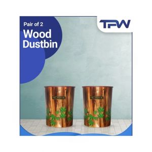TPWfamily Wood Style Dustbin Pack Of 2