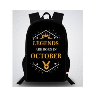 Traversa Legends are Born in October Digital Printed Backpack (T205TWH)