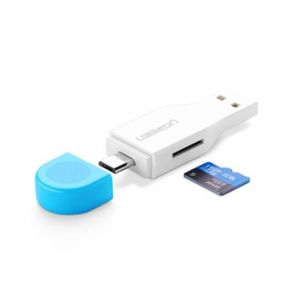 Ugreen 30358 OTG USB Dual Port Card Reader White