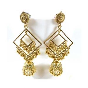 Vero by Sania Pahal Antique Royal Jhumka Earring (D-265)