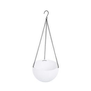 VIP Deals Hanging Flower Pot Plastic With Hanging Chain - White