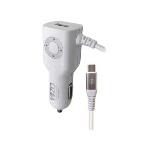 Vizo Daimond Car Charger With 4 Antigate Lights - White