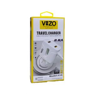 Vizo V14 Fast Charger With Antigate Light - White