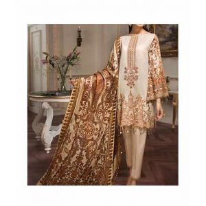 Waqas Collection Unstitched Suit For Women 3 Pieces (0007)