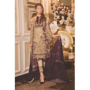 Waqas inc Embroidered Unstitched 3 Piece (0008)