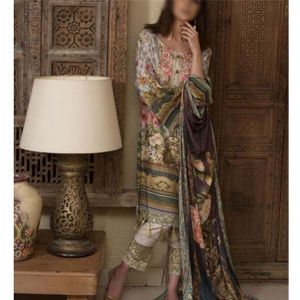 Waqas inc Embroidered Unstitched 3 Piece (0013)