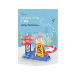 Shopeasy Wheel Slide Railcar Track Toy With Music Light
