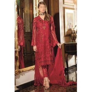WIB Embroidered Collection Unstitced 3 Piece (0001)