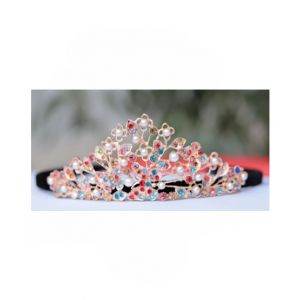 Wish Luxury Crystal Crown Headband For Girls Black (0030)