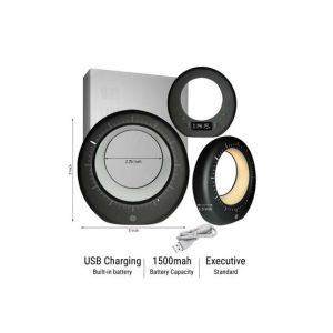 World of Promotion Night Lamp Moon Clock Black
