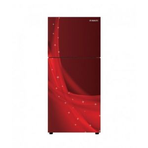 Waves Glass Door Freezer On Top Refrigerator 8 Cu Ft Red (WR-3090-GD)