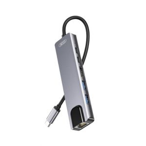 XO USB C Hub 6 in 1 Type C to HDMI PD Charging Adapter - Tarnish (HUB013)