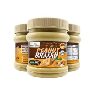 Zaksyard All Natural Unsweetened Peanut Butter Crunchy 500g