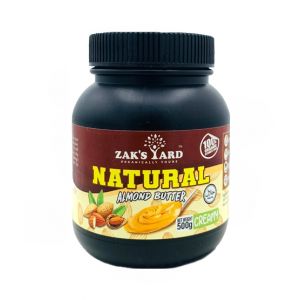 Zaksyard Natural Almond Butter Unsweetened Creamy 500g