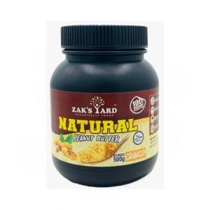 Zaksyard Natural Almond Butter Unsweetened Crunchy 500g