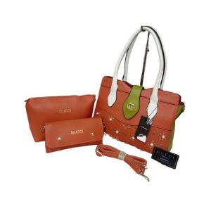 ZamZam 3pc Hand Bag For Women-Light Brown