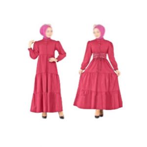 ZamZam Turkish Patchwork Maxi For Women-Pink