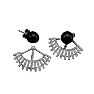 Zed Eye 2 Way Pearl Earrings For Women (ISE053)