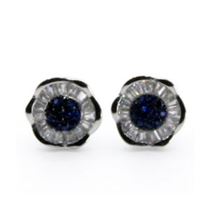 Zed Eye Berry Bluster Earrings For Women Blue (ISE106A)