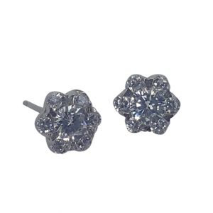 Zed Eye Ice Flower Earrings For Women (ISE015)