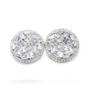 Zed Eye Silver Specks Earrings For Women (ISE150)
